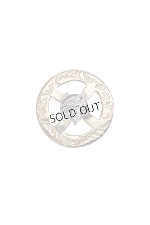 画像2: {SOLD}Taro Washimi タロウ ワシミ 鷲見太郎 1MW-A-YG 唐草 K18 medicine wheel / 1AEM-PT arabesque Pt900 eagle metal{-BBA} (2)