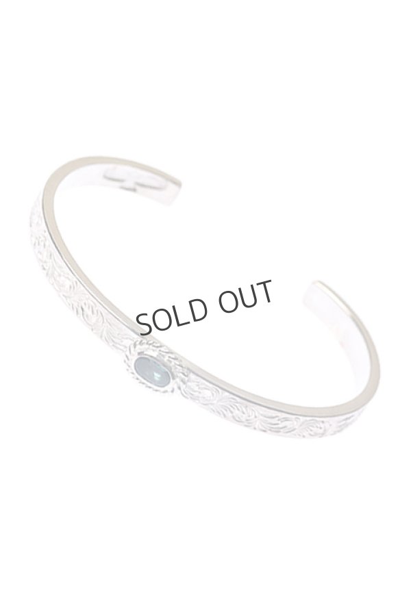 画像2: {SOLD}Taro Washimi タロウ ワシミ 鷲見太郎 M arabesque design 5mm bangle/rainbow topaz{-BCA} (2)