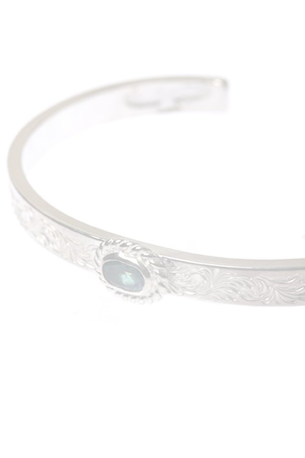 画像3:  {SOLD} Taro Washimi タロウ ワシミ 鷲見太郎 Ｍ arabesque design 5mm bangle／rainbow topaz {-BCA}  :WT-202308-01-F  (3)