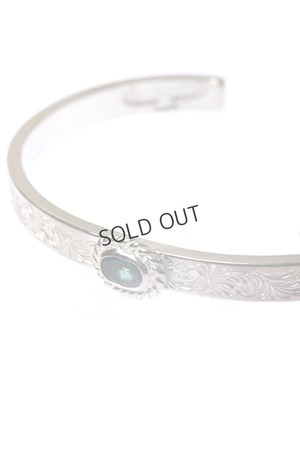 画像3: {SOLD}Taro Washimi タロウ ワシミ 鷲見太郎 M arabesque design 5mm bangle/rainbow topaz{-BCA} (3)