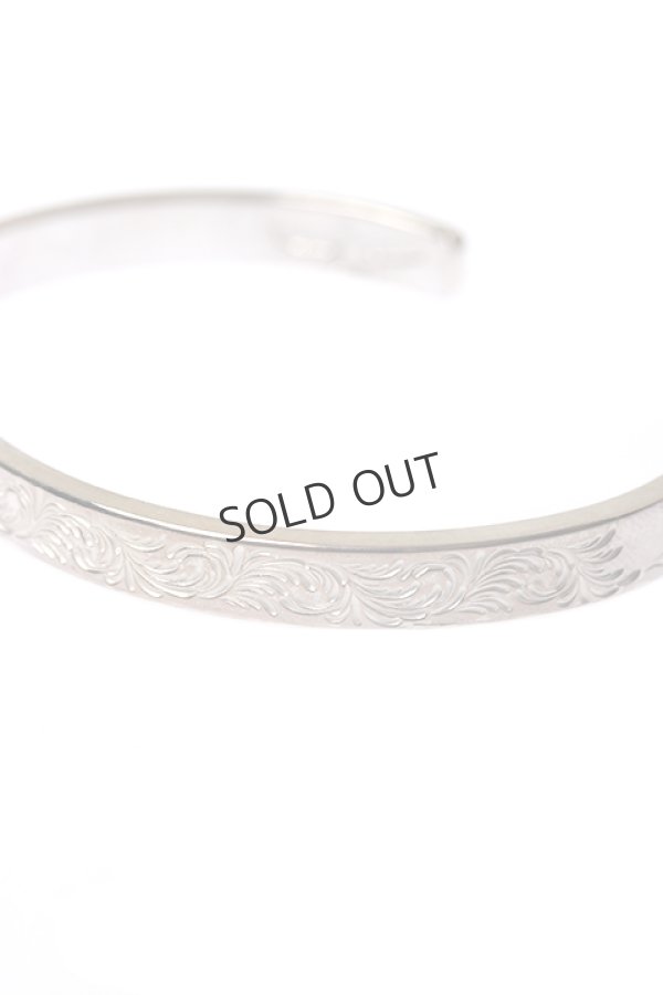 画像4: {SOLD}Taro Washimi タロウ ワシミ 鷲見太郎 M arabesque design 5mm bangle/CUT GARNET{-BCA} (4)
