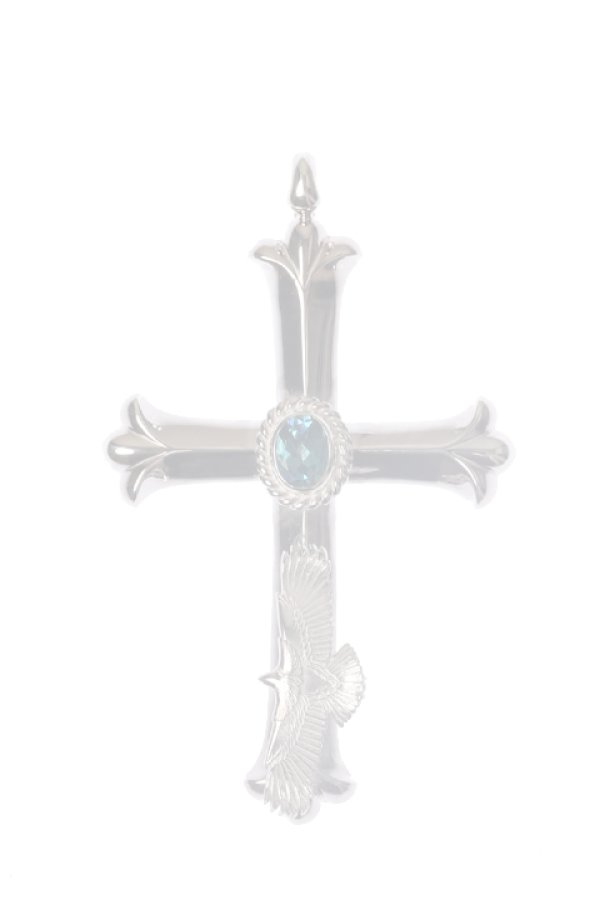 画像1:  {SOLD} Taro Washimi タロウ ワシミ 鷲見太郎 cross pendant／eagle／rainbow topaz {-BCA}  :WT-202308-08-F  (1)
