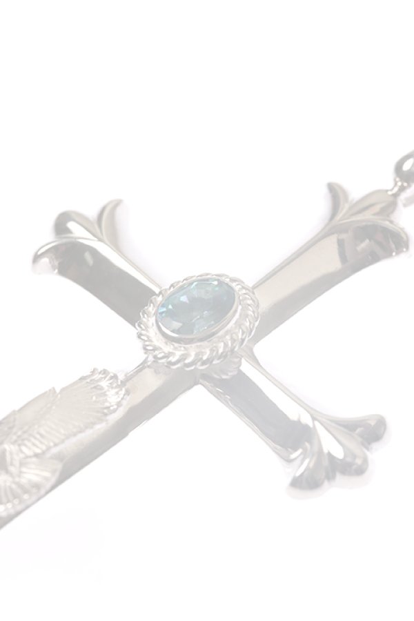 画像2:  {SOLD} Taro Washimi タロウ ワシミ 鷲見太郎 cross pendant／eagle／rainbow topaz {-BCA}  :WT-202308-08-F  (2)