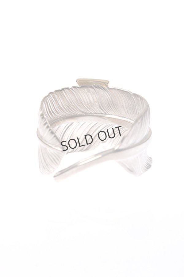 画像2: {SOLD}Taro Washimi タロウ ワシミ 鷲見太郎 L old feather ring/K18 big thunder{-BCA} (2)