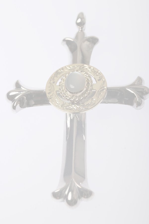 画像5:  {SOLD} Taro Washimi タロウ ワシミ 鷲見太郎 《under bar限定ムーンストーン仕様》cross pendant/唐草 K18 medicine wheel/MOON STONE {-BCA}  :WT-202310-03-F  (5)