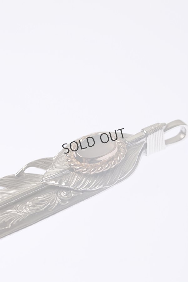 画像3: {SOLD}Taro Washimi タロウ ワシミ 鷲見太郎 《under bar限定ムーンストーン仕様》L arabesque flight feather 02/L flight heart feather 02/MOON STONE/K18PG cup{-BCA} (3)