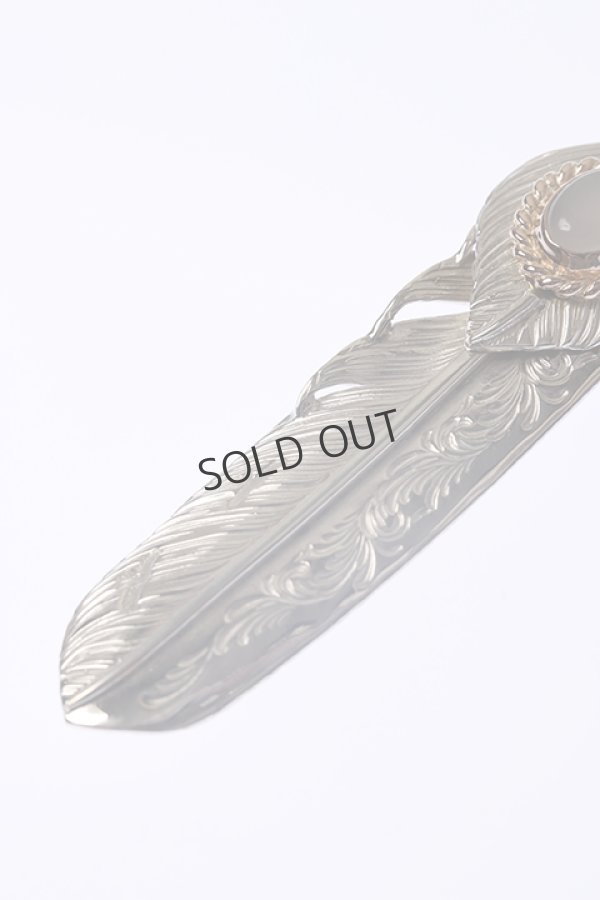 画像4: {SOLD}Taro Washimi タロウ ワシミ 鷲見太郎 《under bar限定ムーンストーン仕様》L arabesque flight feather 02/L flight heart feather 02/MOON STONE/K18PG cup{-BCA} (4)