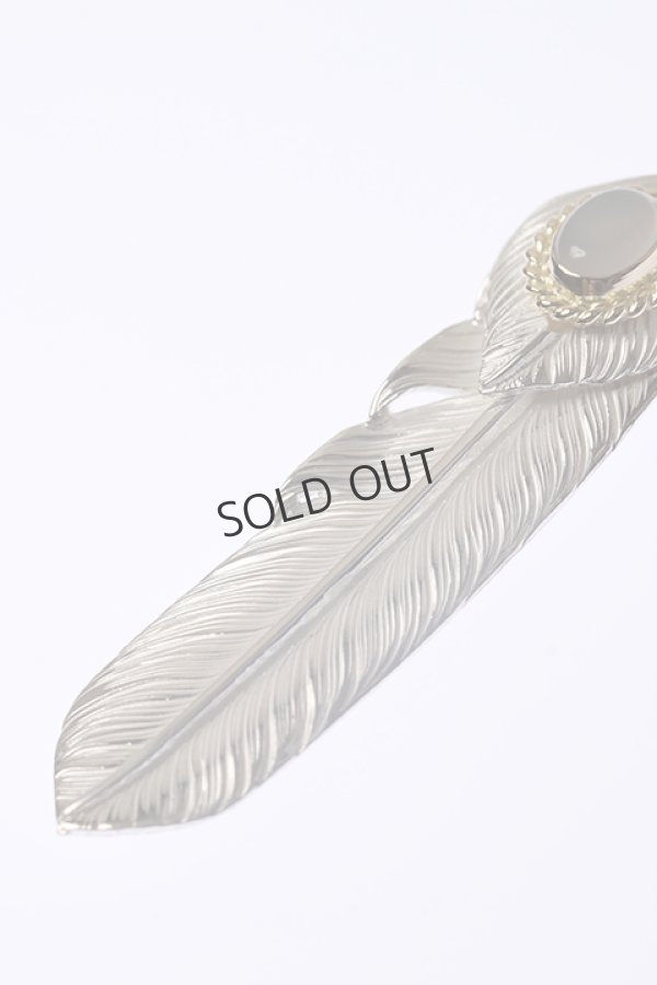 画像4: {SOLD}Taro Washimi タロウ ワシミ 鷲見太郎 《under bar限定ムーンストーン仕様》L flight feather 02/L flight heart feather 02/MOON STONE/K18 cup{-BCA} (4)