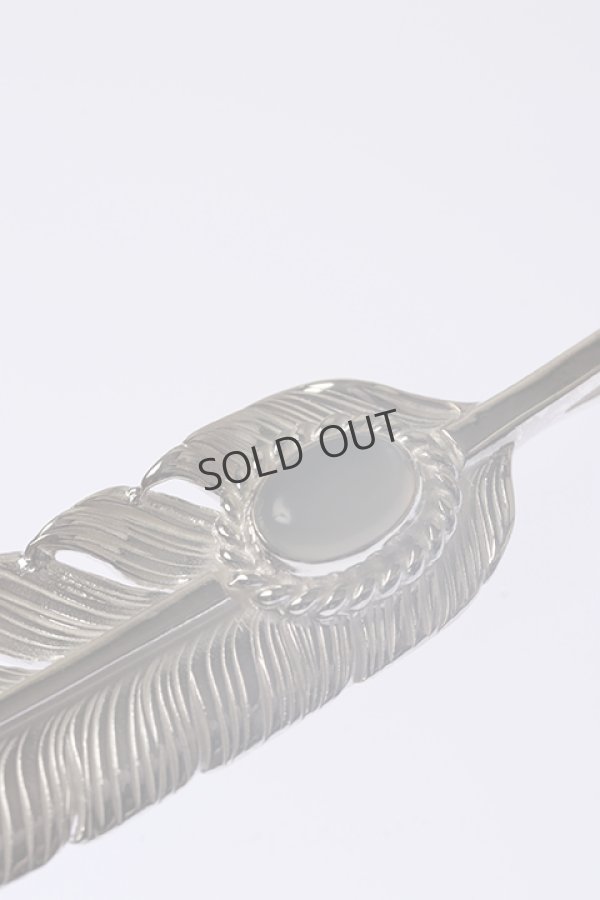 画像3: {SOLD}Taro Washimi タロウ ワシミ 鷲見太郎 《under bar限定ムーンストーン仕様》L old feather 02/MOON STONE{-BCA} (3)