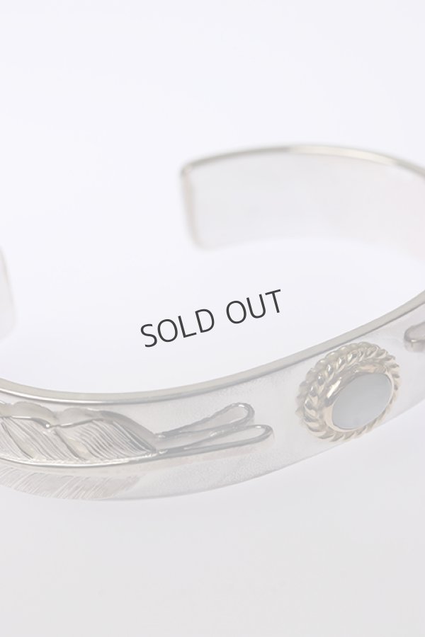 画像5: {SOLD}Taro Washimi タロウ ワシミ 鷲見太郎 《under bar限定ムーンストーン仕様》M plain bangle 12mm/S feather 01/S feather 02/MOON STONE/K18 cup{-BCA} (5)