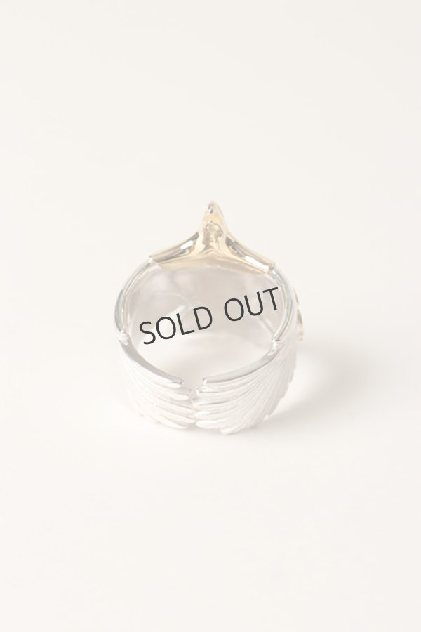 画像3: {SOLD}Taro Washimi タロウ ワシミ 鷲見太郎 eagle eg K18・925 ring/M K18 flower metal×3{-BCA} (3)