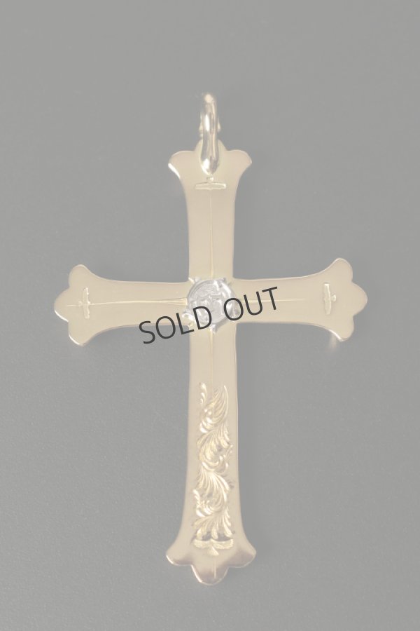 画像3: {SOLD}Taro Washimi【セット】K20 cross pendant/鷲見太郎氏による手彫りの唐草模様入り のセット{-BDS} (3)