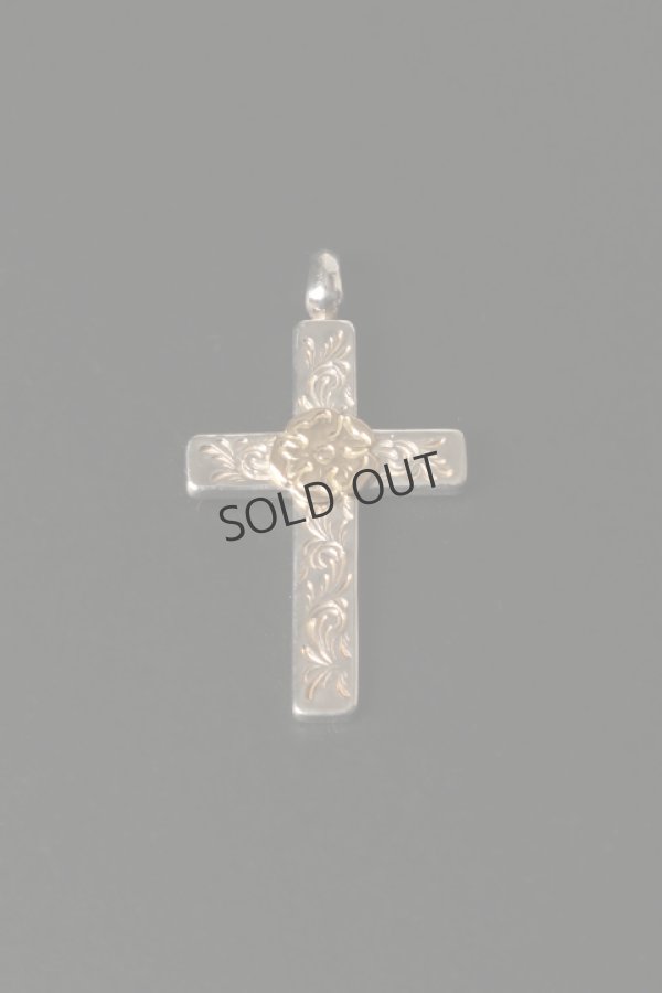 画像11: {SOLD}Taro Washimi【セット】K20 cross pendant/鷲見太郎氏による手彫りの唐草模様入り のセット{-BDS} (11)