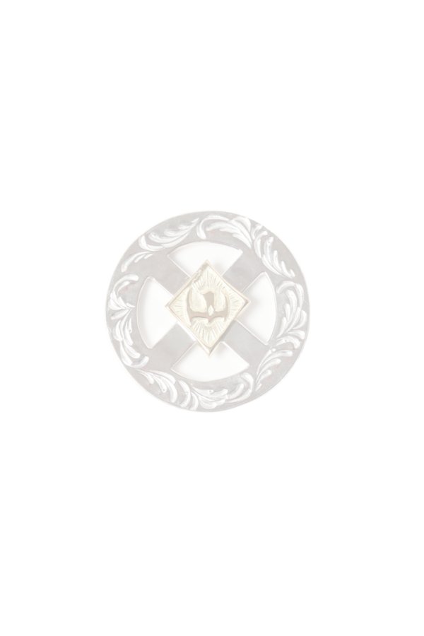画像1:  {SOLD} Taro Washimi タロウ ワシミ 鷲見太郎 唐草 medicine wheel/M K18 eagle metal {-BES}  {E-06}  :WT-202504_06-F  (1)
