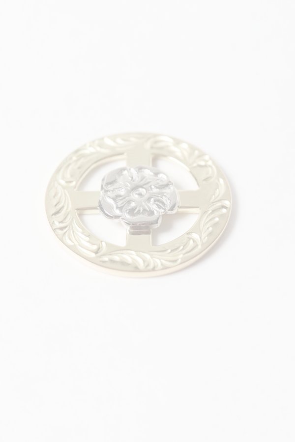 画像3:  {SOLD} Taro Washimi タロウ ワシミ 鷲見太郎 唐草 K18 medicine wheel/S Pt900 flower metal {-BES}  {E-08}  :WT-202504_08-F  (3)