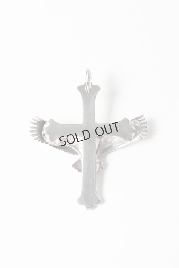 画像2: {SOLD}Taro Washimi タロウ ワシミ 鷲見太郎 cross pendant/eagle eg-02/K18・925 {-BES}{E-09} (2)