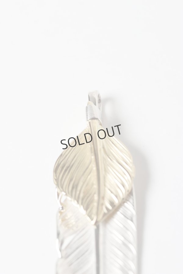 画像4: {SOLD}Taro Washimi タロウ ワシミ 鷲見太郎 L flight feather 02/L K18 flight heart feather 02{-BES}{E-11} (4)