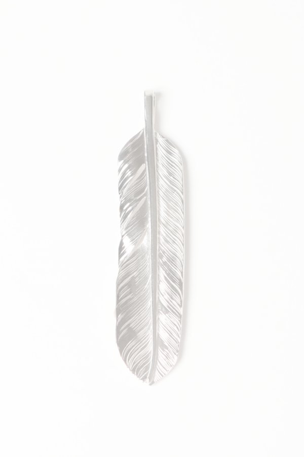 画像2:   Taro Washimi タロウ ワシミ 鷲見太郎 L arabesque flight feather 01/S K18 flower metal/diamond 2mm{-BES}{E-19} (2)