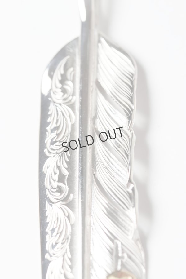 画像5: Taro Washimi タロウ ワシミ 鷲見太郎 L arabesque flight feather 01/S K18 flower metal/diamond 2mm{-BES} (5)