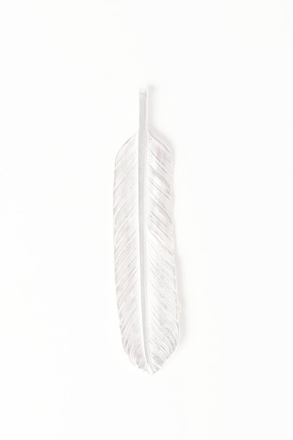 画像2:  {SOLD} Taro Washimi タロウ ワシミ 鷲見太郎 L arabesque flight feather 02/S K18 flower metal/diamond 2mm {-BES}  {E-20}  :WT-202504_20-F  (2)