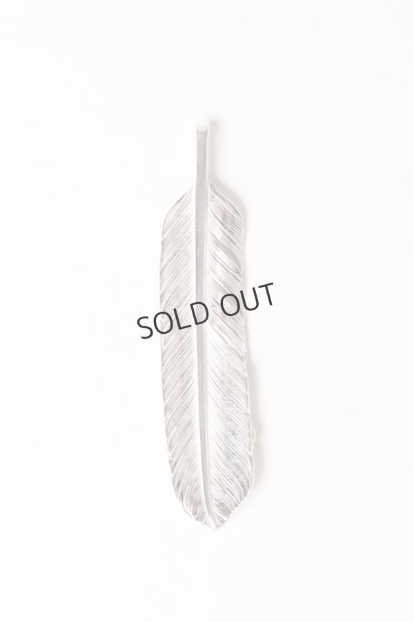 画像2: Taro Washimi タロウ ワシミ 鷲見太郎 L arabesque flight feather 02/S K18 flower metal/diamond 2mm{-BES} (2)