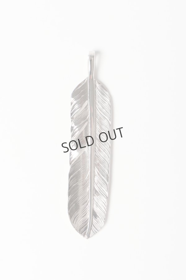 画像2: {SOLD}Taro Washimi タロウ ワシミ 鷲見太郎 L arabesque flight feather 01/S K18 flower metal/ruby 2mm{-BES}{E-21} (2)