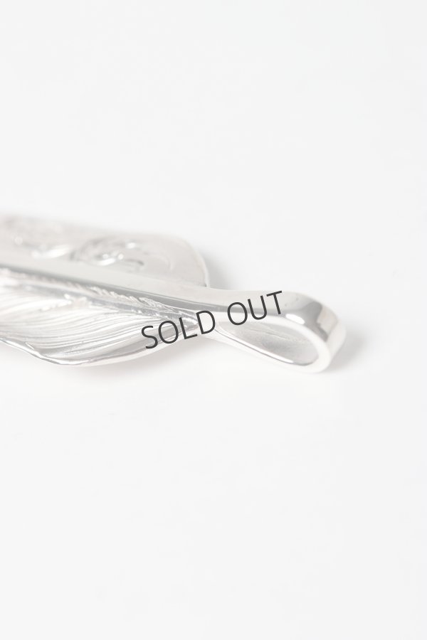 画像6: {SOLD}Taro Washimi タロウ ワシミ 鷲見太郎 L arabesque flight feather 01/S K18 flower metal/ruby 2mm{-BES}{E-21} (6)