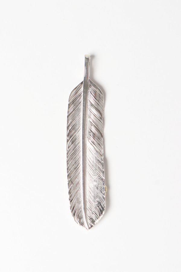 画像2: Taro Washimi タロウ ワシミ 鷲見太郎 L arabesque flight feather 02/S K18 flower metal/ruby 2mm{-BES} (2)