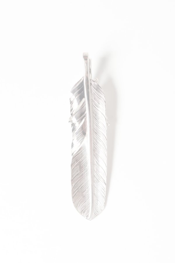 画像2:   Taro Washimi タロウ ワシミ 鷲見太郎 L arabesque flight feather 01/eagle claw pendant 01/S K18 flower metal/diamond 2mm{-BES}{E-23} (2)