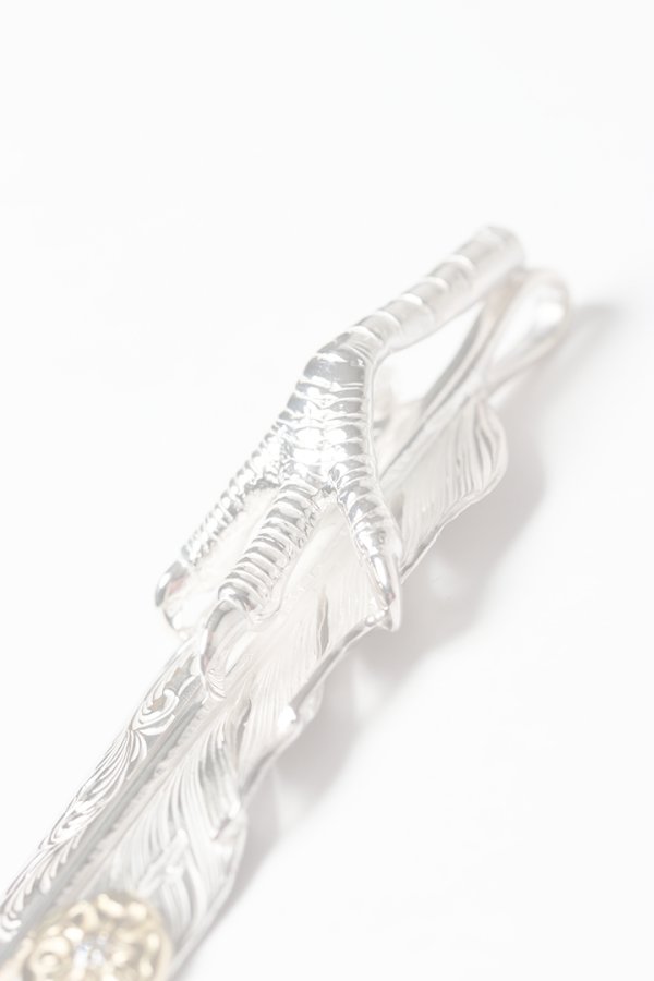 画像4:   Taro Washimi タロウ ワシミ 鷲見太郎 L arabesque flight feather 01/eagle claw pendant 01/S K18 flower metal/diamond 2mm{-BES}{E-23} (4)