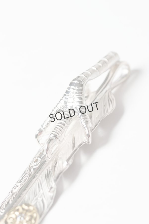 画像4: Taro Washimi タロウ ワシミ 鷲見太郎 L arabesque flight feather 01/eagle claw pendant 01/S K18 flower metal/diamond 2mm{-BES} (4)