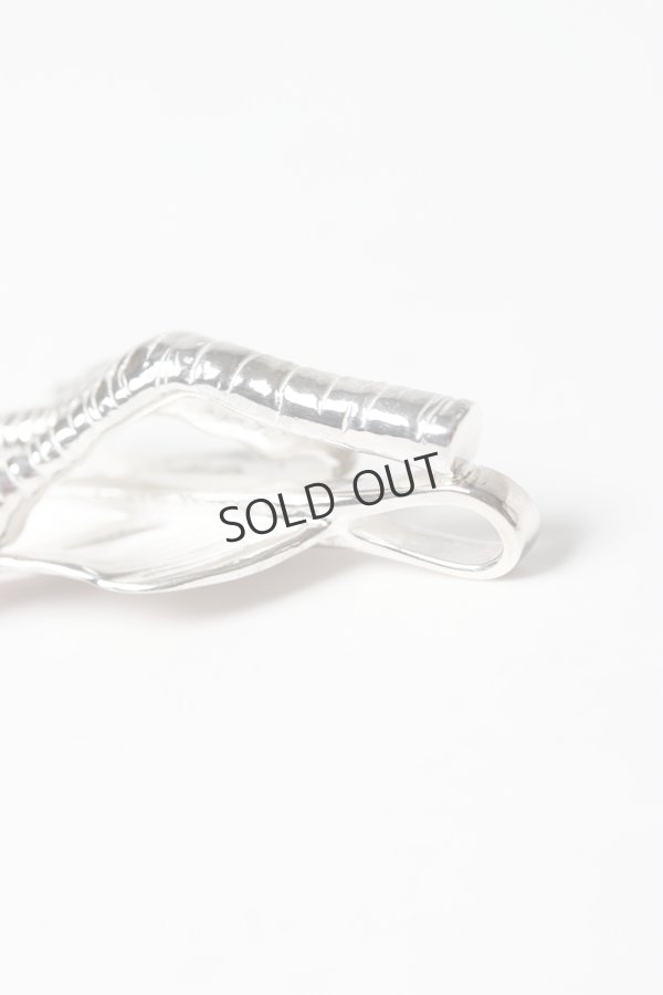 画像6: Taro Washimi タロウ ワシミ 鷲見太郎 L arabesque flight feather 01/eagle claw pendant 01/S K18 flower metal/diamond 2mm{-BES} (6)