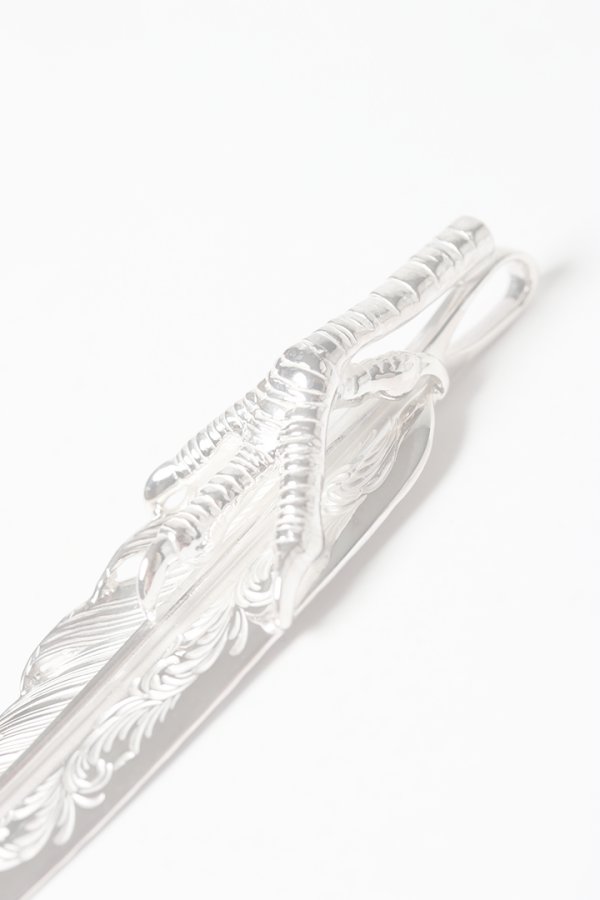 画像5:   Taro Washimi タロウ ワシミ 鷲見太郎 L arabesque flight feather 02/eagle claw pendant 02/S K18 flower metal/diamond 2mm{-BES}{E-24} (5)