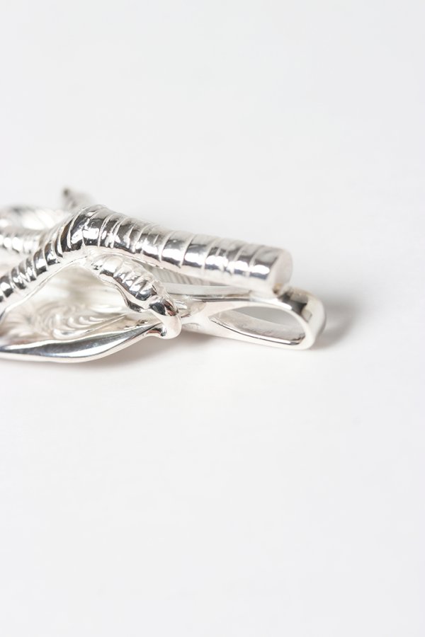 画像6: Taro Washimi タロウ ワシミ 鷲見太郎 L arabesque flight feather 02/eagle claw pendant 02/S K18 flower metal/diamond 2mm{-BES} (6)