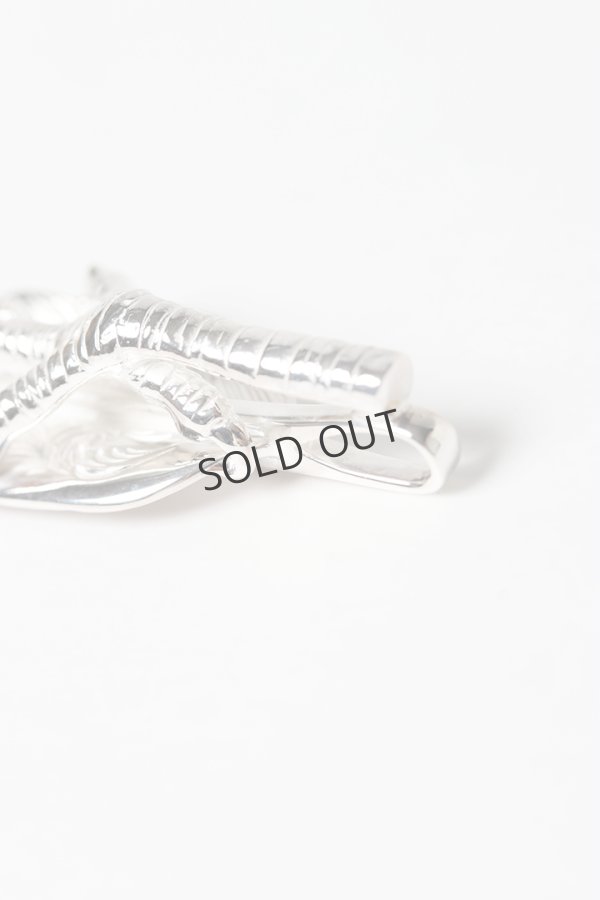 画像6: {SOLD}Taro Washimi タロウ ワシミ 鷲見太郎 L arabesque flight feather 02/eagle claw pendant 02/S K18 flower metal/diamond 2mm{-BES}{E-24} (6)