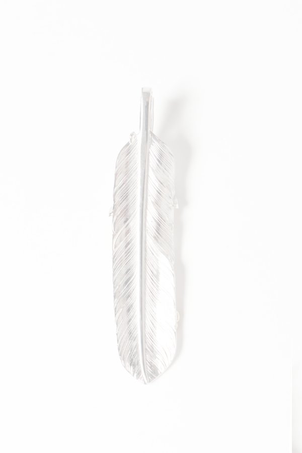 画像2:  {SOLD} Taro Washimi タロウ ワシミ 鷲見太郎 L arabesque flight feather 02/eagle claw pendant 02/S K18 flower metal/ruby 2mm{-BES}{E-26} (2)