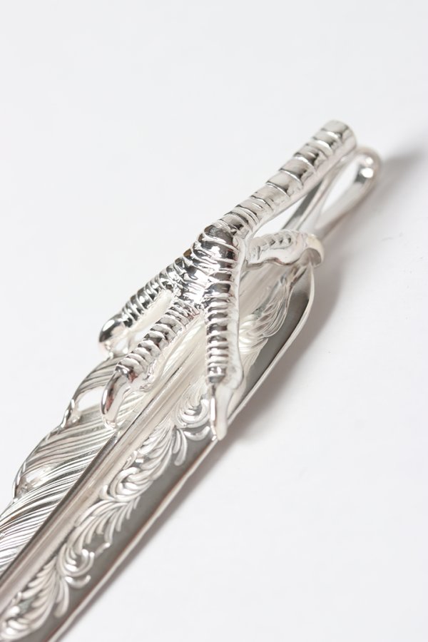 画像5: Taro Washimi タロウ ワシミ 鷲見太郎 L arabesque flight feather 02/eagle claw pendant 02/S K18 flower metal/ruby 2mm{-BES} (5)