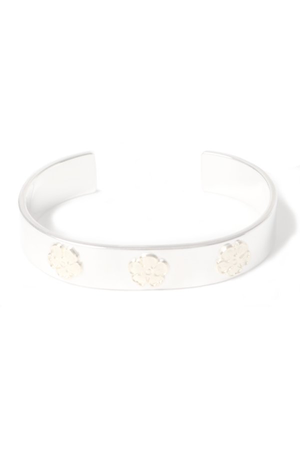 画像1:  {SOLD} Taro Washimi タロウ ワシミ 鷲見太郎 M plain bangle 12mm/M K18 flower metal×3個 {-BES}  {E-27}  :WT-202504_27-F  (1)