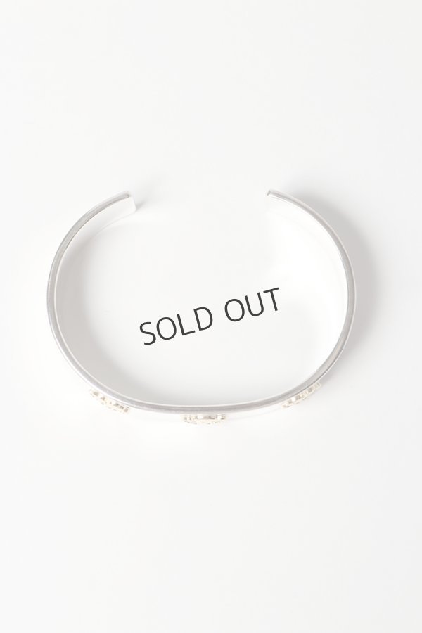 画像2: Taro Washimi タロウ ワシミ 鷲見太郎 M plain bangle 12mm/M K18 flower metal×3個{-BES}{E-27} (2)