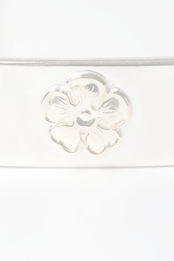 画像4:  {SOLD} Taro Washimi タロウ ワシミ 鷲見太郎 M plain bangle 12mm/M K18 flower metal×3個 {-BES}  {E-27}  :WT-202504_27-F  (4)