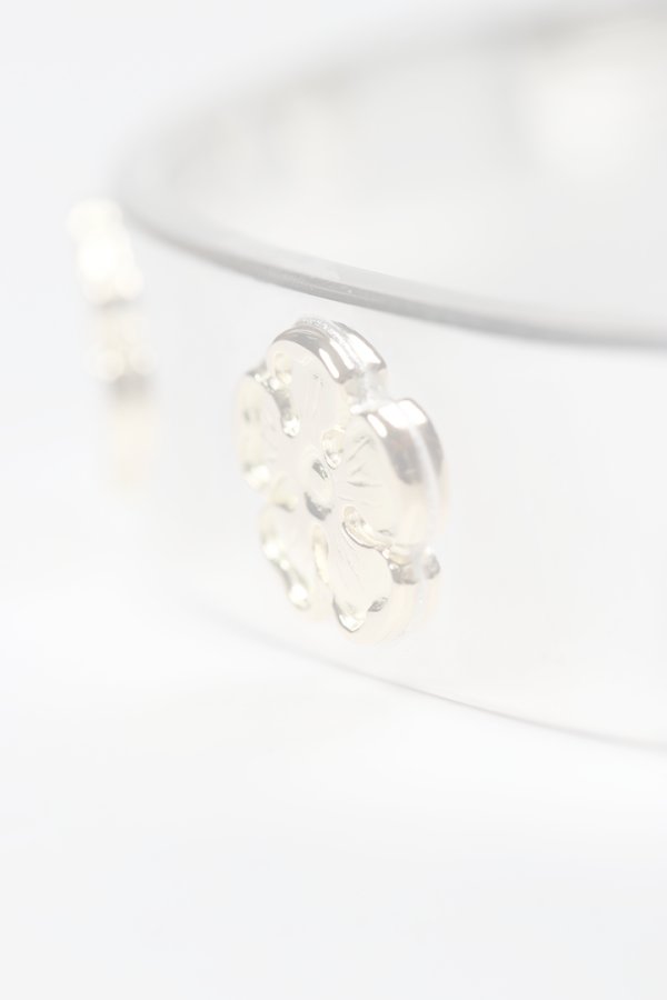 画像5:  {SOLD} Taro Washimi タロウ ワシミ 鷲見太郎 M plain bangle 12mm/M K18 flower metal×3個 {-BES}  {E-27}  :WT-202504_27-F  (5)