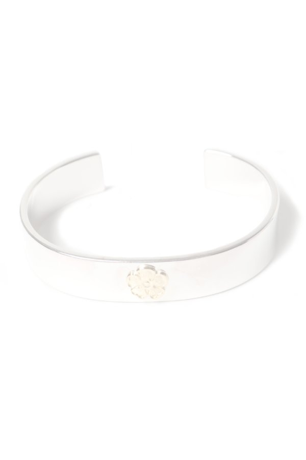 画像1:  {SOLD} Taro Washimi タロウ ワシミ 鷲見太郎 M plain bangle 12mm/M K18 flower metal {-BES}  {E-28}  :WT-202504_28-F  (1)