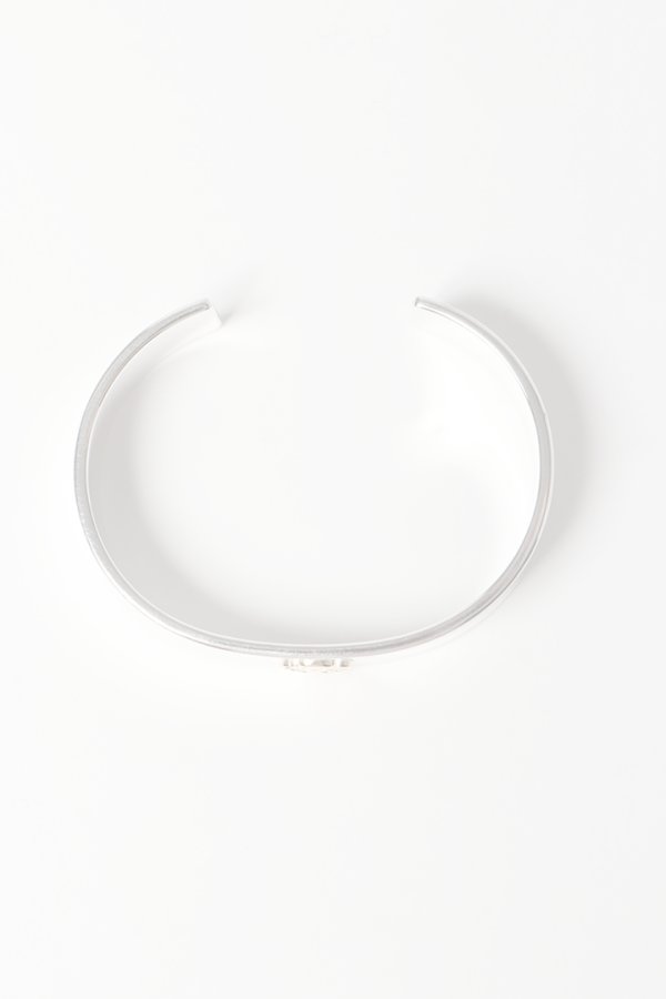 画像2:  {SOLD} Taro Washimi タロウ ワシミ 鷲見太郎 M plain bangle 12mm/M K18 flower metal {-BES}  {E-28}  :WT-202504_28-F  (2)