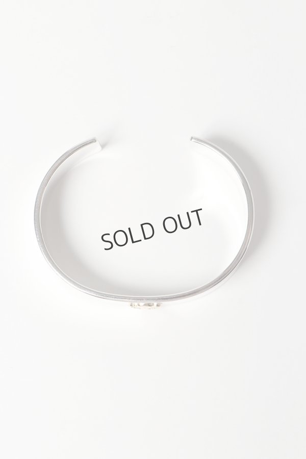 画像2: Taro Washimi タロウ ワシミ 鷲見太郎 M plain bangle 12mm/M K18 flower metal{-BES} (2)