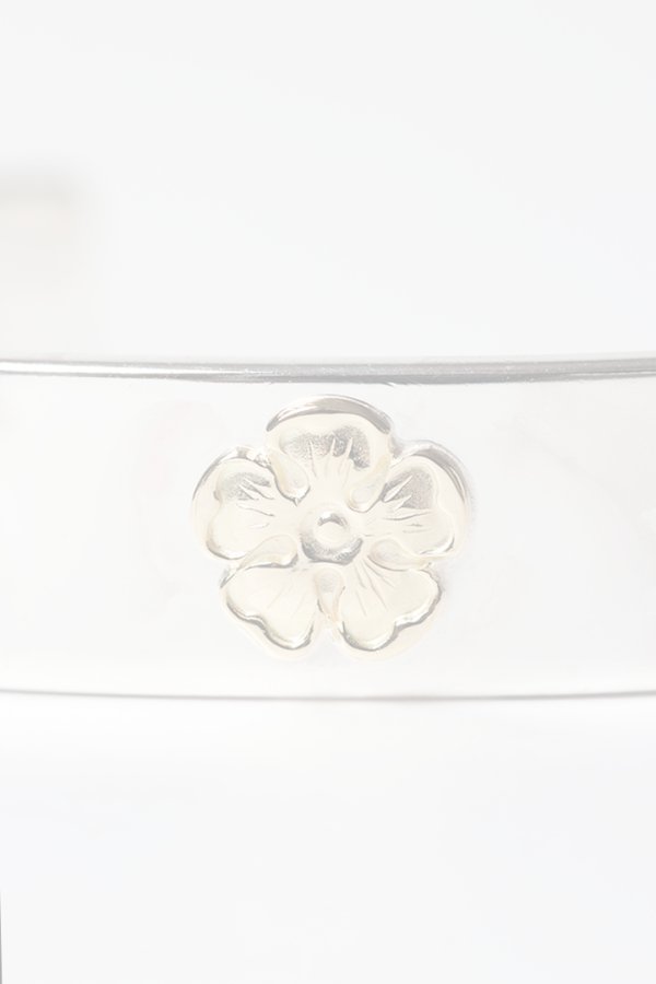 画像4:  {SOLD} Taro Washimi タロウ ワシミ 鷲見太郎 M plain bangle 12mm/M K18 flower metal {-BES}  {E-28}  :WT-202504_28-F  (4)
