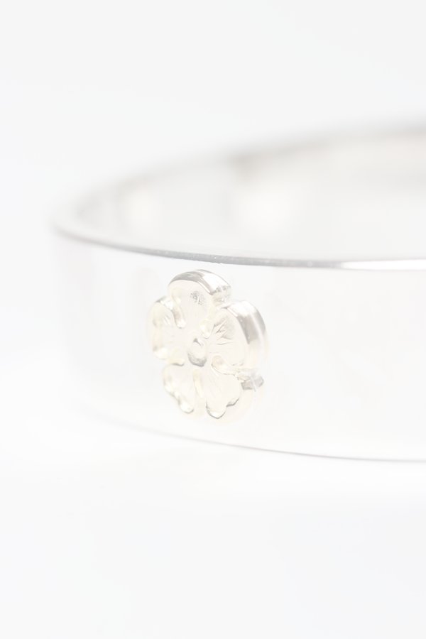 画像5:  {SOLD} Taro Washimi タロウ ワシミ 鷲見太郎 M plain bangle 12mm/M K18 flower metal {-BES}  {E-28}  :WT-202504_28-F  (5)