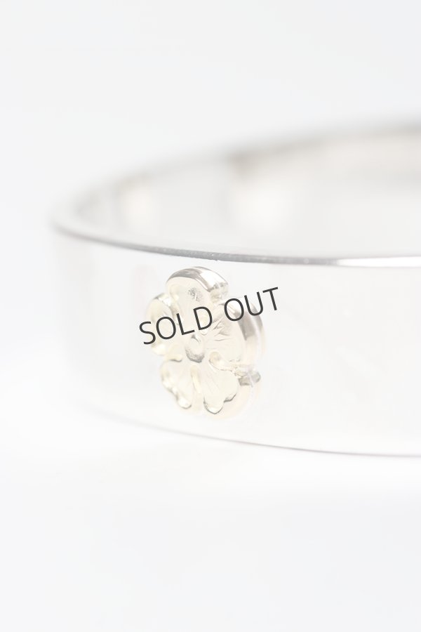 画像5: Taro Washimi タロウ ワシミ 鷲見太郎 M plain bangle 12mm/M K18 flower metal{-BES} (5)