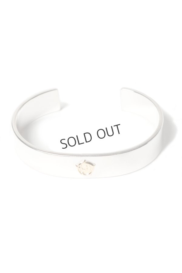 画像1: Taro Washimi タロウ ワシミ 鷲見太郎 M plain bangle 12mm/arabesque K18 eagle metal{-BES} (1)