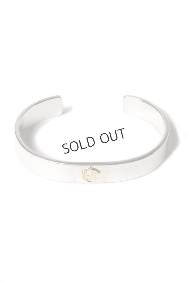 画像1: Taro Washimi タロウ ワシミ 鷲見太郎 M plain bangle 10mm/arabesque K18 eagle metal{-BES} (1)