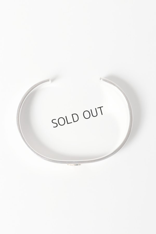 画像2: Taro Washimi タロウ ワシミ 鷲見太郎 M plain bangle 10mm/arabesque K18 eagle metal{-BES} (2)